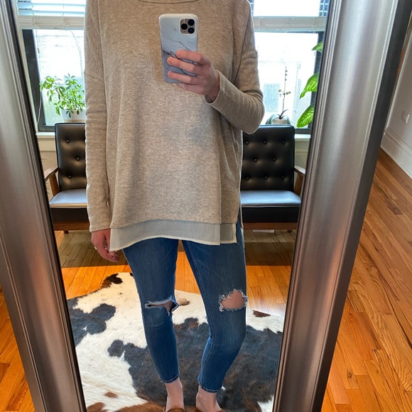 silence + noise Tan Sweater - Picture 1 of 4